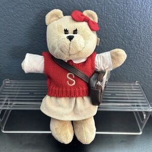 Vintage 2004 Starbucks Bearista Plush Bear School Girl Bear 34th Edition NWT